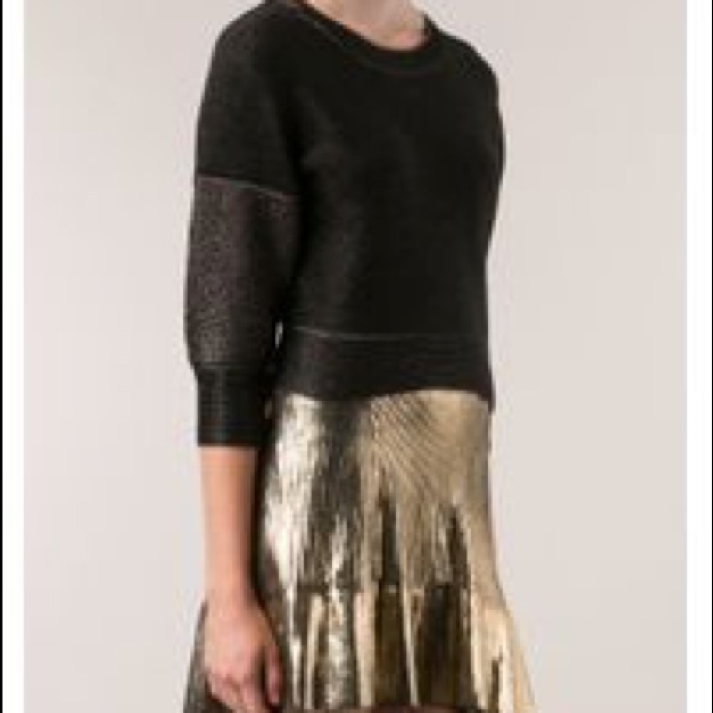 Black tinsel sweater